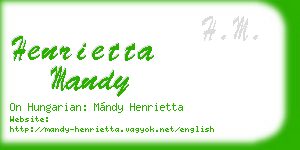 henrietta mandy business card