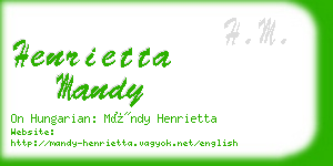 henrietta mandy business card